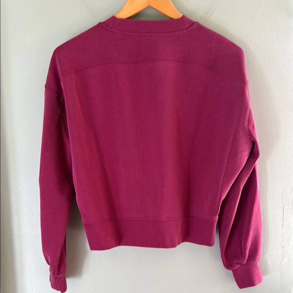 lululemon Raspberry Ribbed Crewneck Top - Picture 2 of 4
